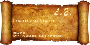 Ledniczky Endre névjegykártya