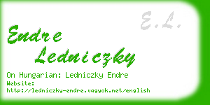 endre ledniczky business card